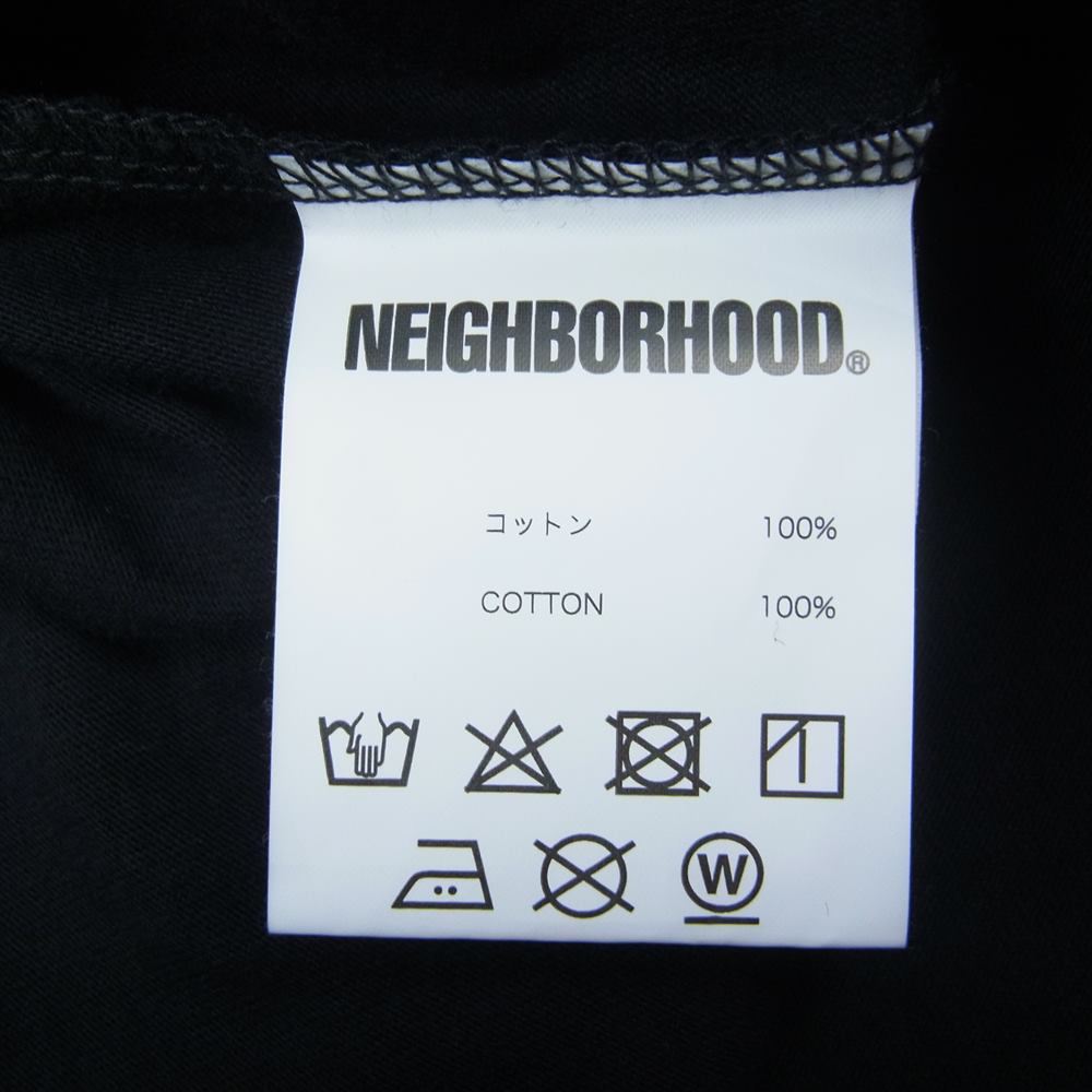 NEIGHBORHOOD ネイバーフッド ロゴ プリント クルーネック 長袖 Tシャツ ブラック系 M【中古】