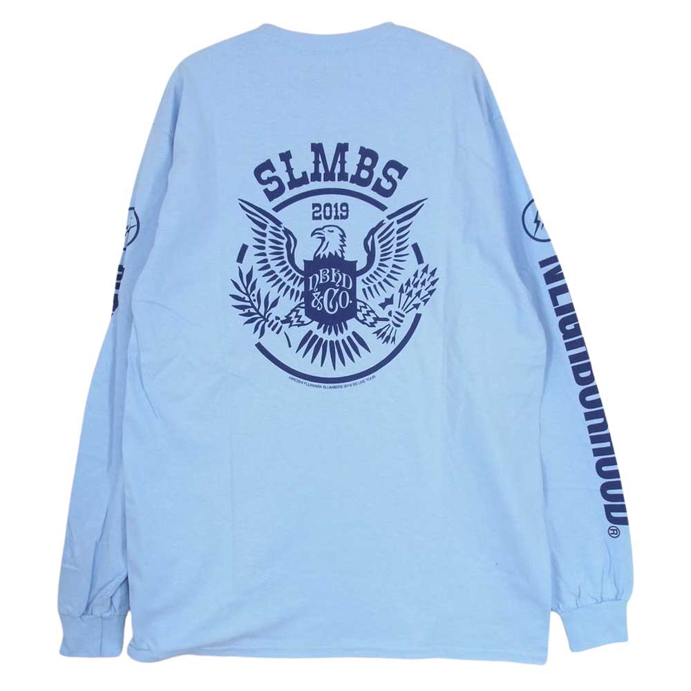 NEIGHBORHOOD ネイバーフッド 18AW 182LBFRN-LTM01S × Fragment Design フラグメントデザイン SLUMBERS C-TEE LS 長袖 Tシャツ ライトブルー系 M【中古】