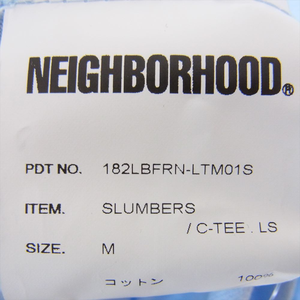 NEIGHBORHOOD ネイバーフッド 18AW 182LBFRN-LTM01S × Fragment Design フラグメントデザイン SLUMBERS C-TEE LS 長袖 Tシャツ ライトブルー系 M【中古】