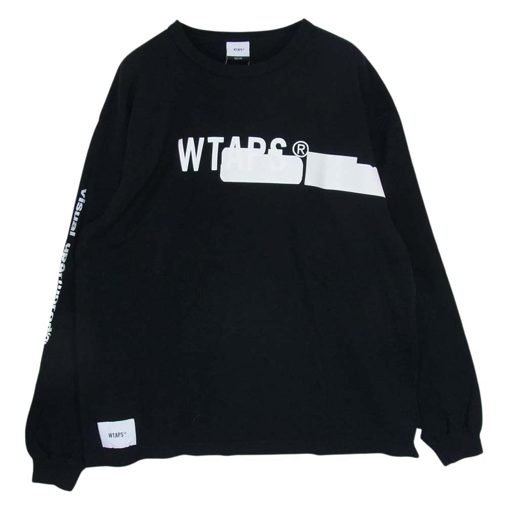 WTAPS ダブルタップス 192ATDT-CSM12 SIDE EFFECT DESIGN LS 01 サイド エフェクト デザイン 長袖 Tシャツ ブラック系 M【中古】