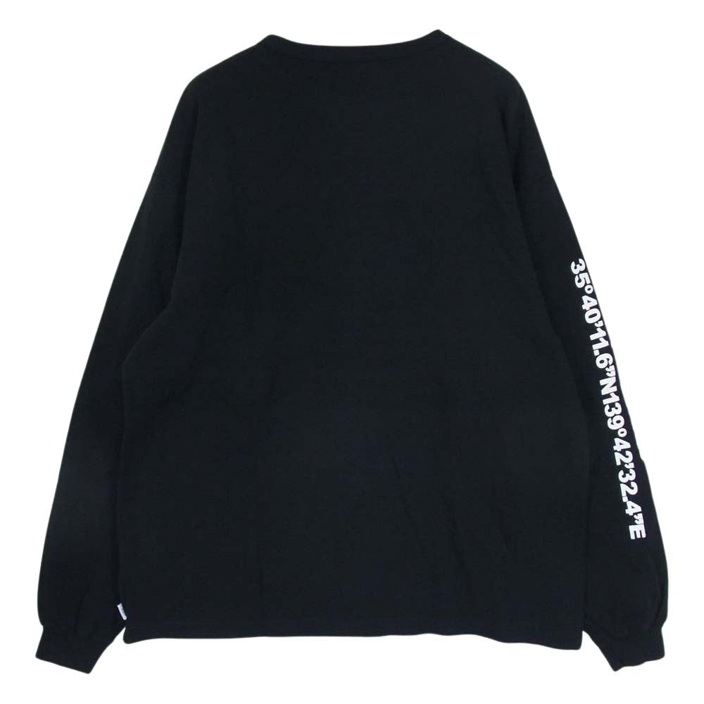 WTAPS ダブルタップス 192ATDT-CSM12 SIDE EFFECT DESIGN LS 01 サイド エフェクト デザイン 長袖 Tシャツ ブラック系 M【中古】