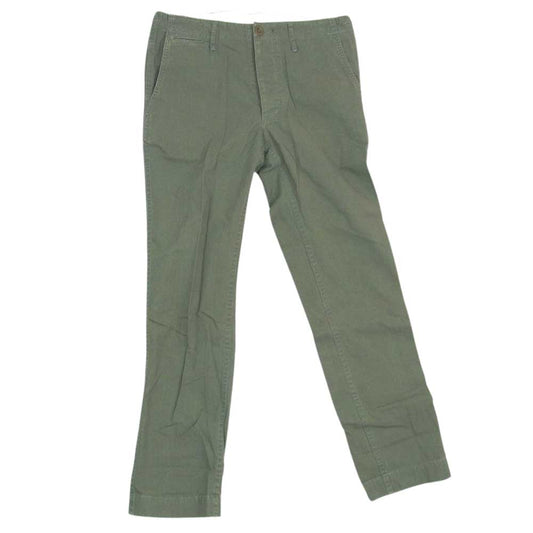 VISVIM ビズビム 011425008008 HIGH WATER CHINO 0 チノパン シンチバック ボタンフライ パンツ カーキ系 1【中古】