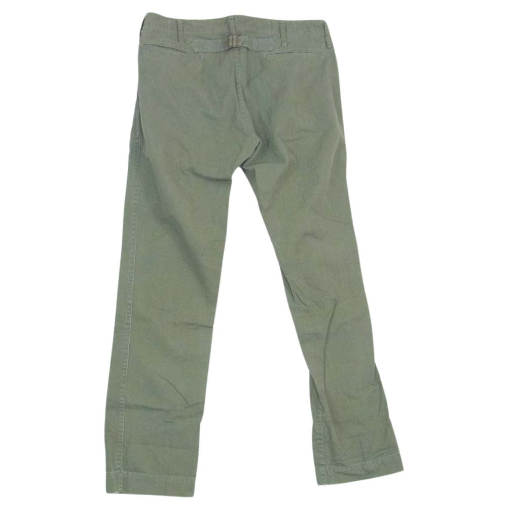 VISVIM ビズビム 011425008008 HIGH WATER CHINO 0 チノパン シンチバック ボタンフライ パンツ カーキ系 1【中古】