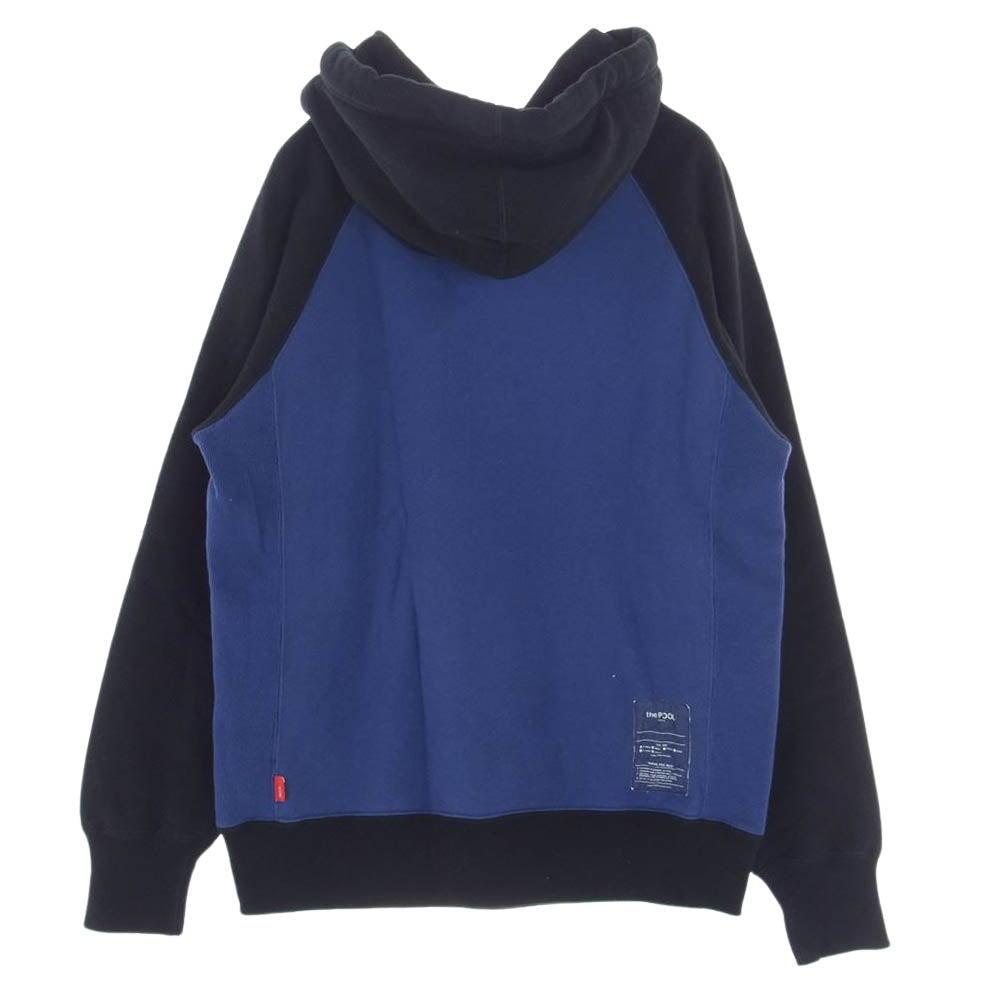WTAPS ダブルタップス 14AW 142ATFRD-CSM02S × FRAGMENT × THE POOL AOYAMA DESIGN HOODIE フーディー パーカー ブラック系 ブルー系 M【中古】