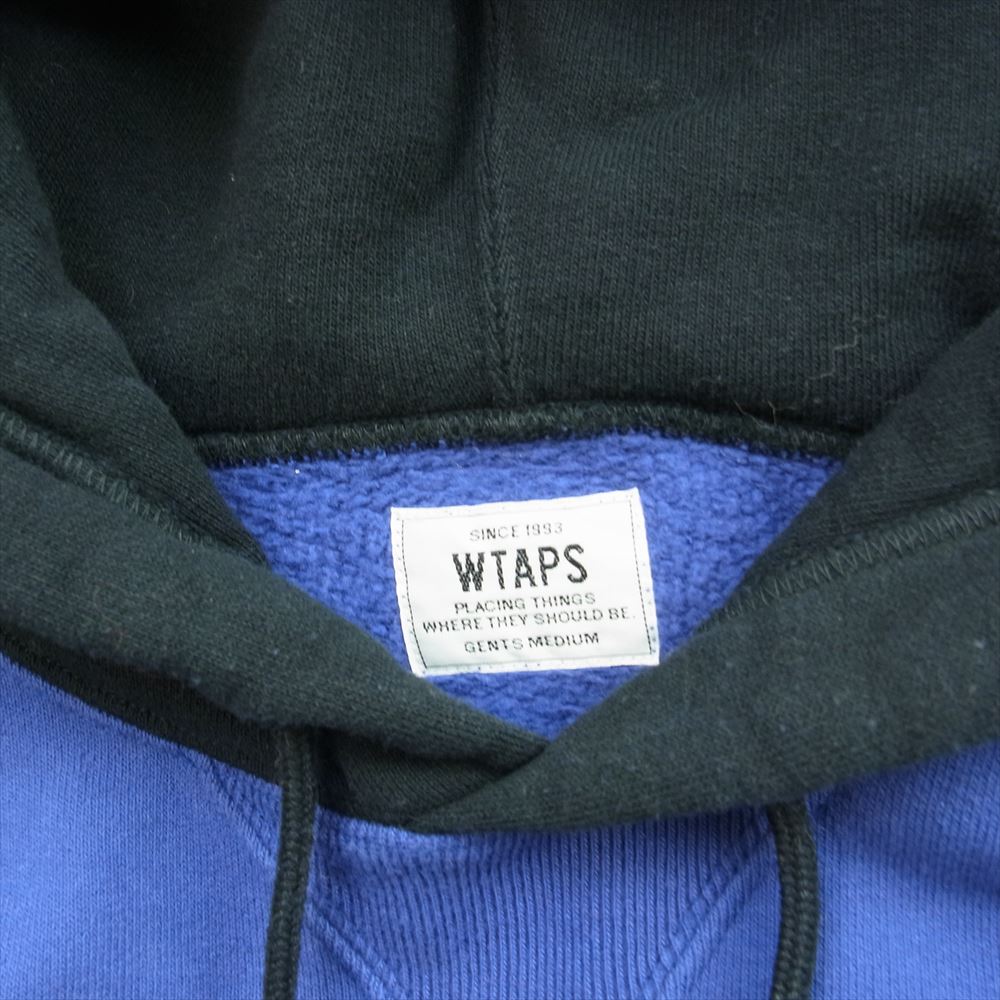 WTAPS ダブルタップス 14AW 142ATFRD-CSM02S × FRAGMENT × THE POOL AOYAMA DESIGN HOODIE フーディー パーカー ブラック系 ブルー系 M【中古】