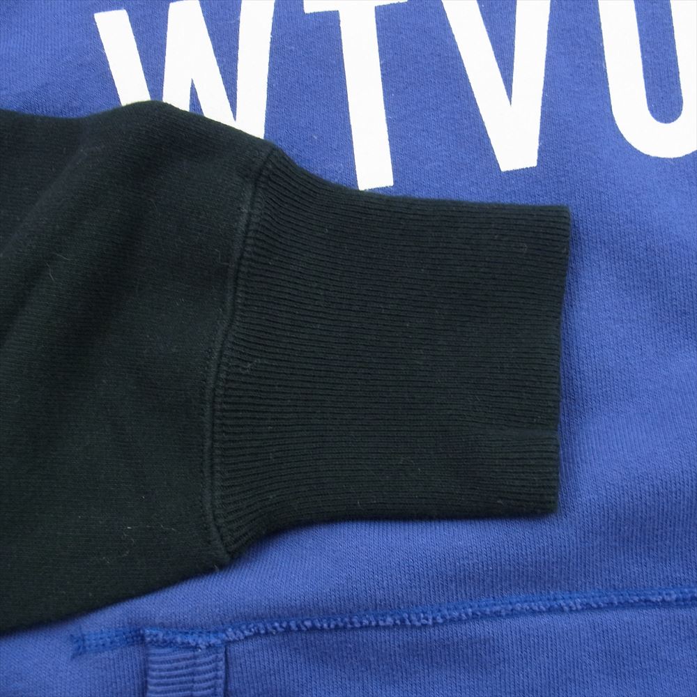 WTAPS ダブルタップス 14AW 142ATFRD-CSM02S × FRAGMENT × THE POOL AOYAMA DESIGN HOODIE フーディー パーカー ブラック系 ブルー系 M【中古】