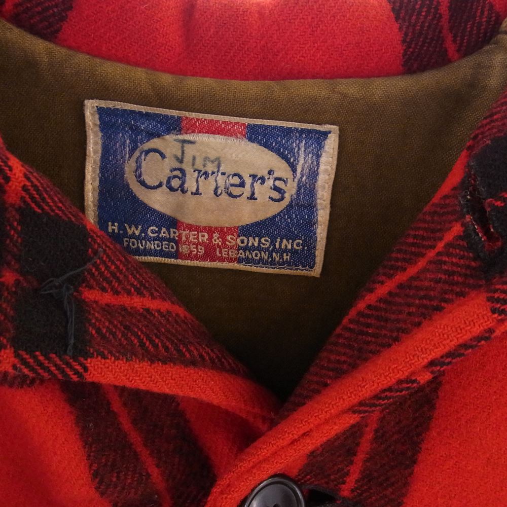 カーターズ ウール チェック ジャケット レッド系【中古】