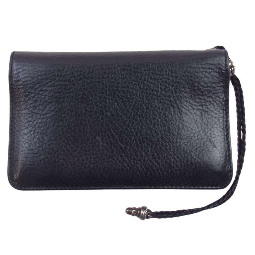 CHROME HEARTS クロムハーツ（原本無） 2ZIP STRAP 2ジップ ストラップ ウォレット ブラック系【中古】