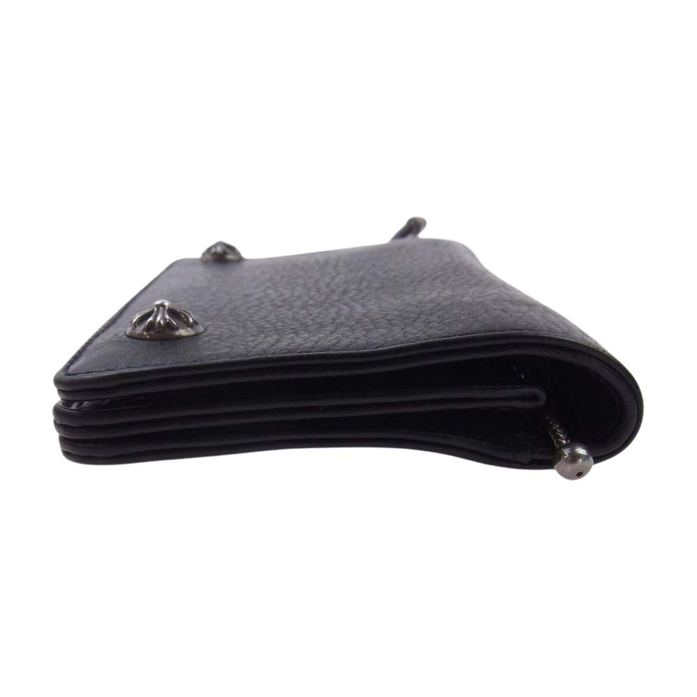 CHROME HEARTS クロムハーツ（原本無） 2ZIP STRAP 2ジップ ストラップ ウォレット ブラック系【中古】