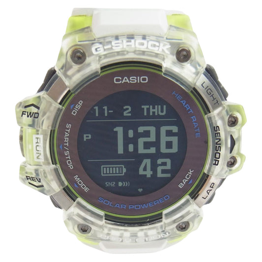 CASIO G-SHOCK カシオ ジーショック GBD-H1000-7A9JR G-SQUAD Gスクワッド Bluetooth搭載 GPSソーラー電波 ウォッチ 腕時計 ホワイト系 ライトグリーン系【中古】