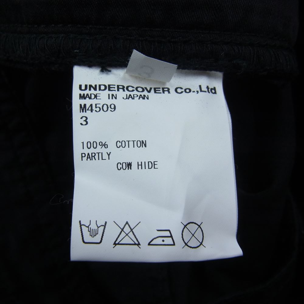UNDERCOVER アンダーカバー 14SS M4509 サイドジップ ハーフ パンツ ショーツ ブラック系 3【中古】