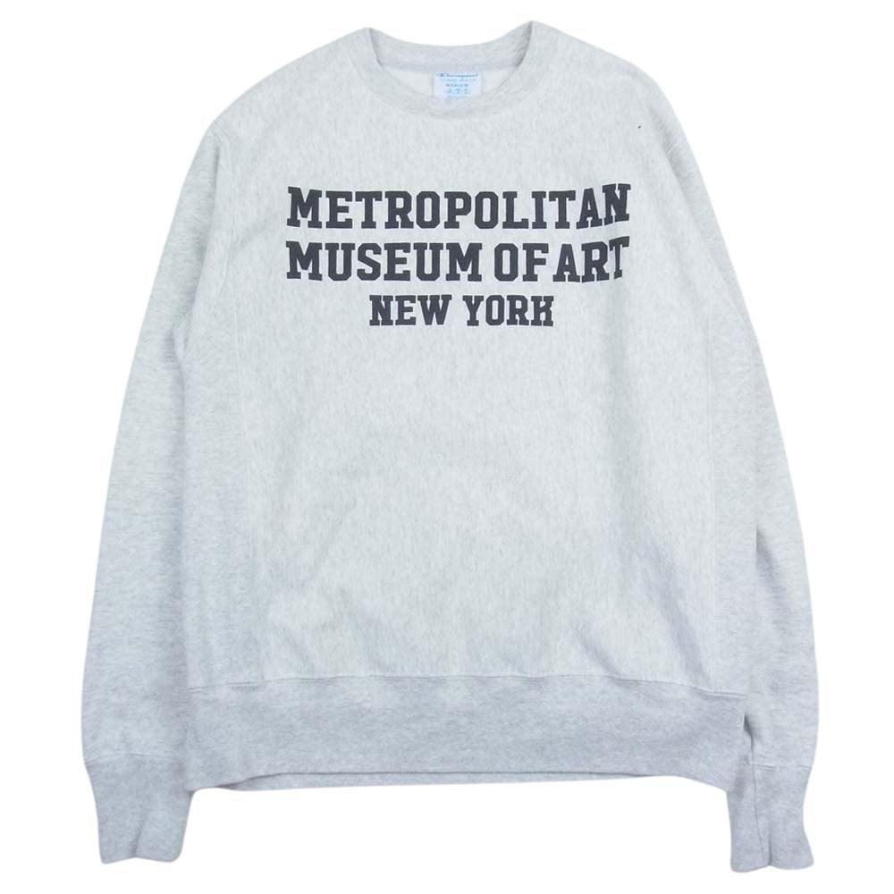 Champion チャンピオン × メトロポリタン美術館 The Metropolitan Museum REVERSE WEAVE リバースウィーブ スウェット グレー系 M【中古】