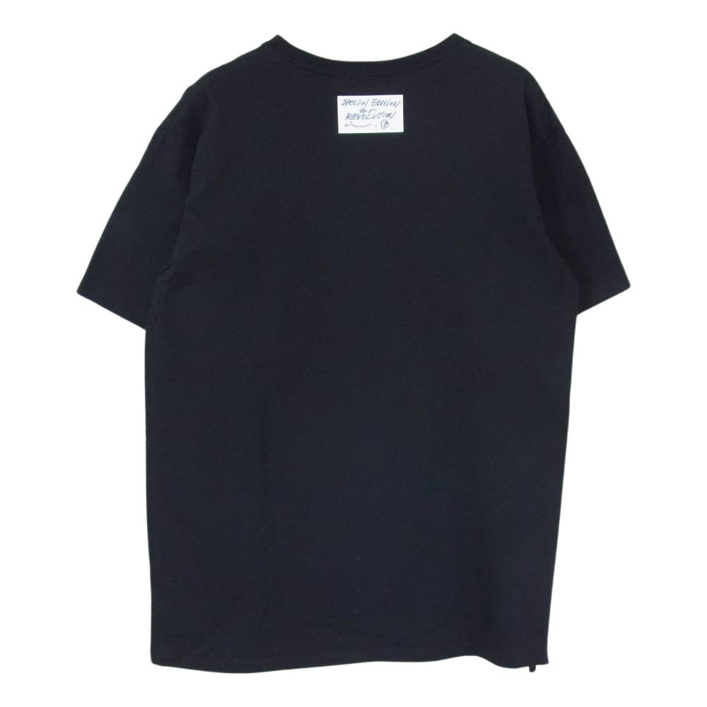 UNDERCOVER アンダーカバー SPECIAL EDITION REVOLUTION スペシャルエディション レボリューション Uロゴ プリント サイドジップ Tシャツ ブラック系 M【中古】