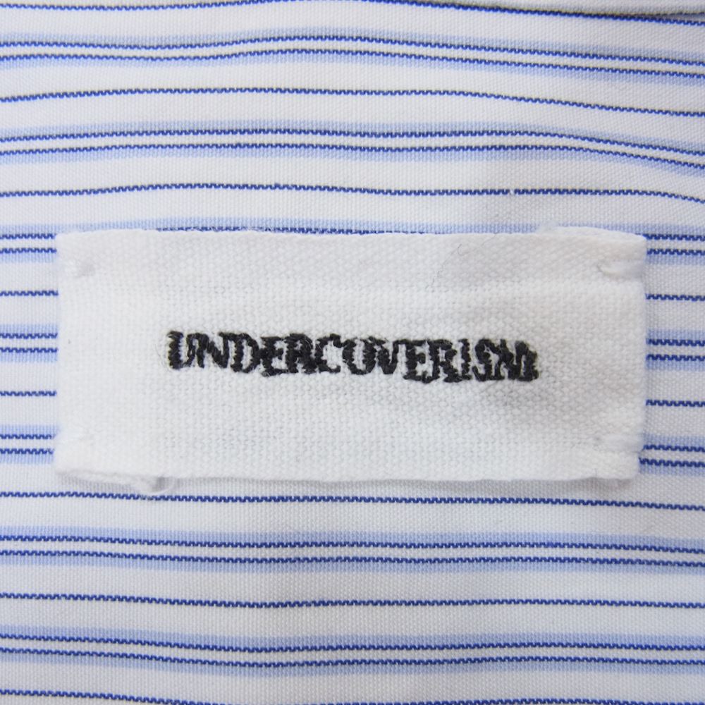 UNDERCOVER アンダーカバー 13SS K4413-1 STOP MAKING SENSE ストップ メイキング センス ストライプ 長袖 シャツ ブルー系 1【中古】