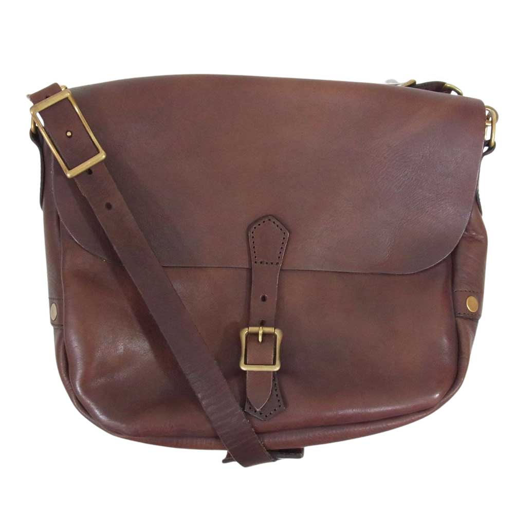 ヴァスコ LEATHER POSTMAN SHOULDER BAG ポストマン レザー ショルダー バッグ ブラウン系【中古】