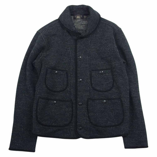 RRL ダブルアールエル Beach Cloth-Inspired Cardigan Jacket ビーチクロス ショールカラー ジャケット ネイビー系 M【中古】
