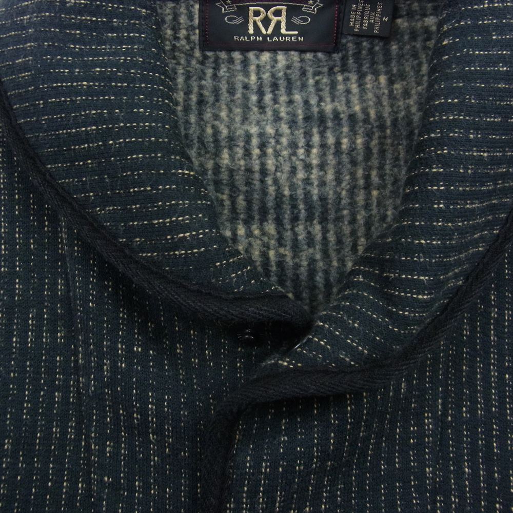 RRL ダブルアールエル Beach Cloth-Inspired Cardigan Jacket ビーチクロス ショールカラー ジャケット ネイビー系 M【中古】