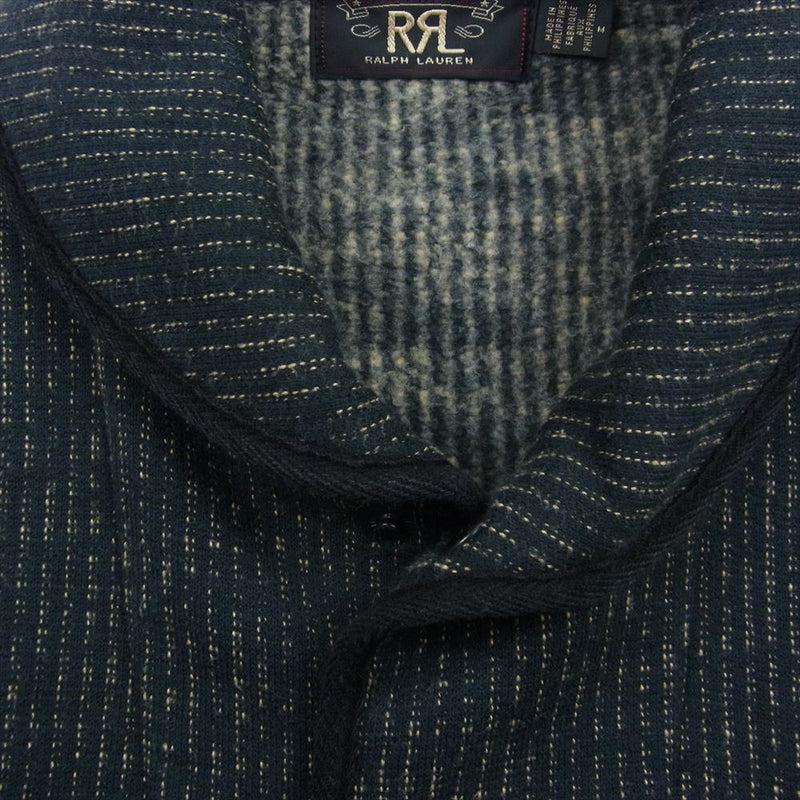 RRL ダブルアールエル Beach Cloth-Inspired Cardigan Jacket ビーチクロス ショールカラー ジャケット ネイビー系 M【中古】