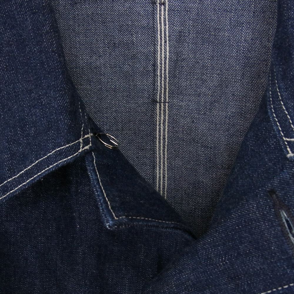 AT LAST アットラスト 709J 金ボタン デニム JKT カバーオール インディゴブルー系 38【中古】
