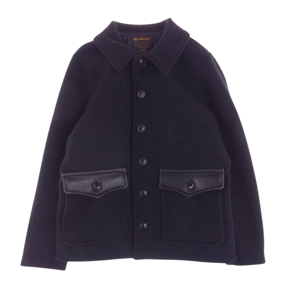 ジャックマン メルトンウール アワード ジャケット ブラック系 M【中古】