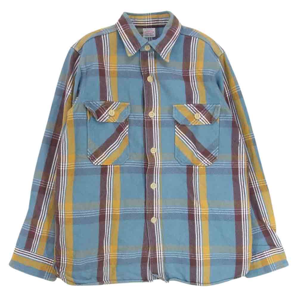 WAREHOUSE ウエアハウス ヘビーネル 長袖 チェック シャツ マルチカラー系 14【中古】