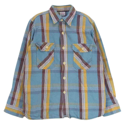 WAREHOUSE ウエアハウス ヘビーネル 長袖 チェック シャツ マルチカラー系 14【中古】