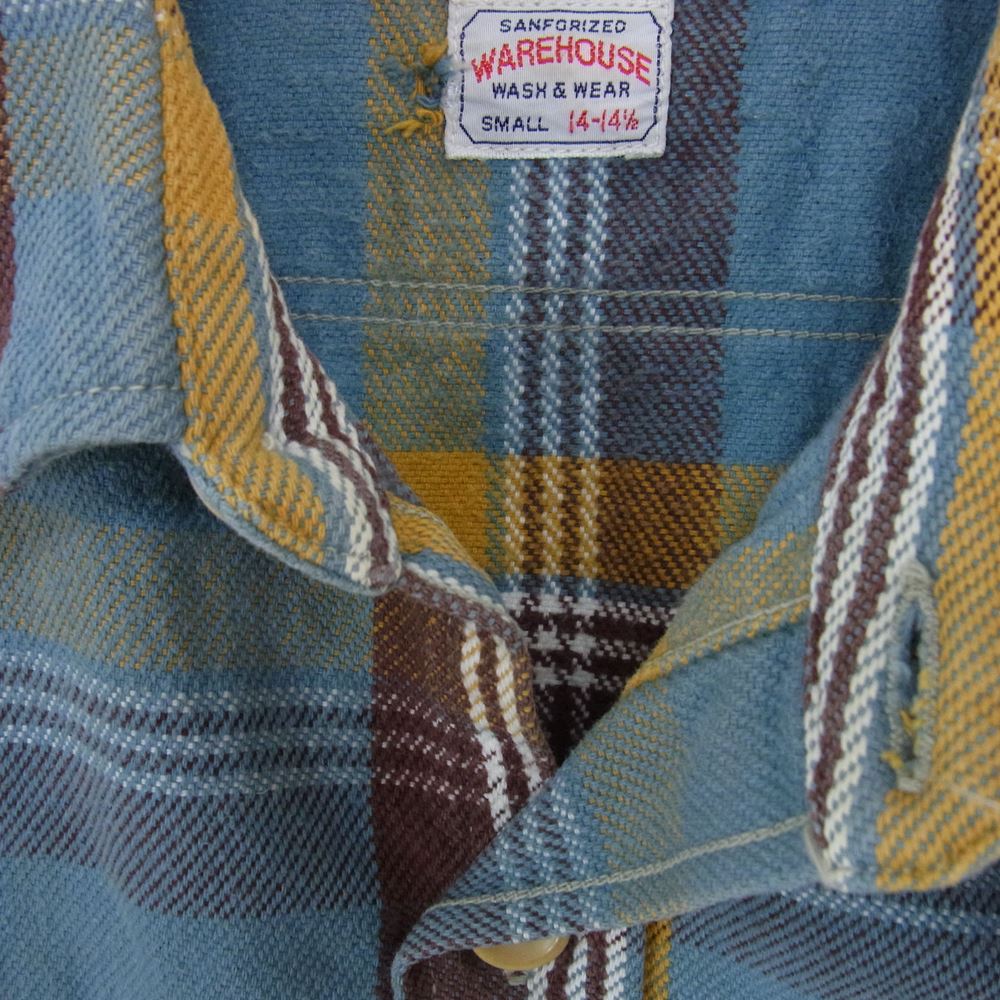 WAREHOUSE ウエアハウス ヘビーネル 長袖 チェック シャツ マルチカラー系 14【中古】
