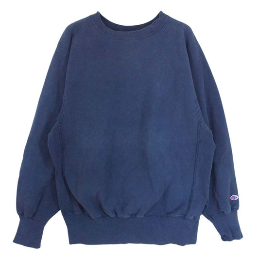 Champion チャンピオン 90s Reverse Weave リバース ウィーブ クルー ネック スウェット ネイビー系 M【中古】