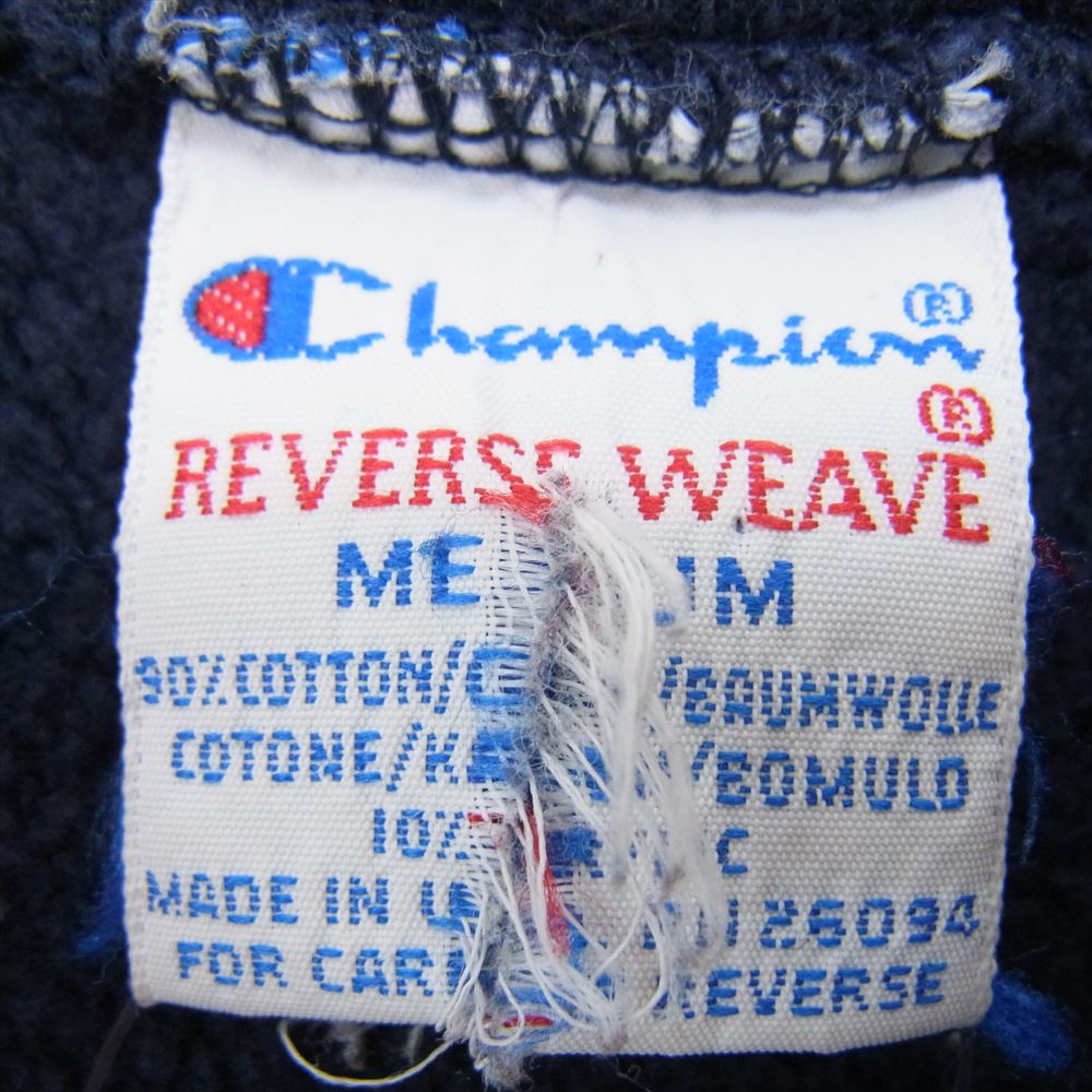 Champion チャンピオン 90s Reverse Weave リバース ウィーブ クルー ネック スウェット ネイビー系 M【中古】