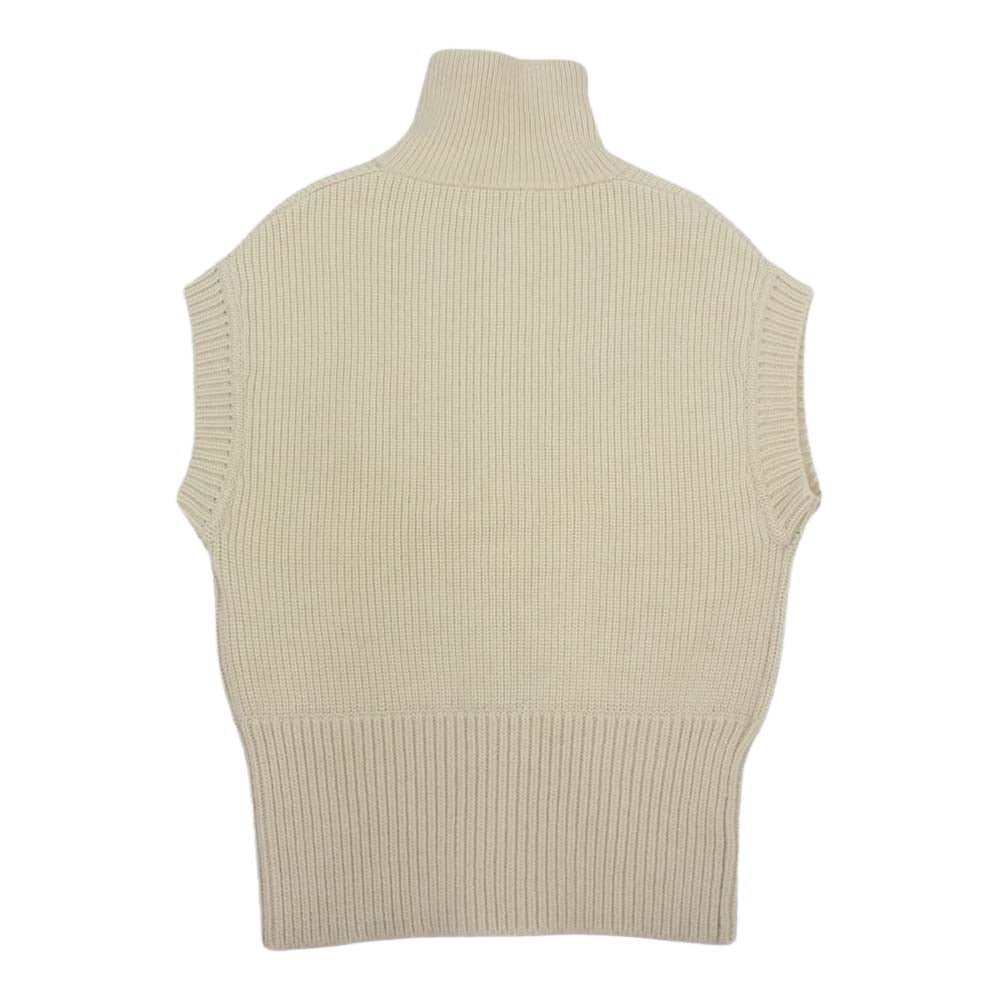 クラネ 13106-2082 ZIP COLLAR KNIT VEST ジップカラー ノースリーブ ドライバーズ ニット ベスト ホワイト系 1【中古】