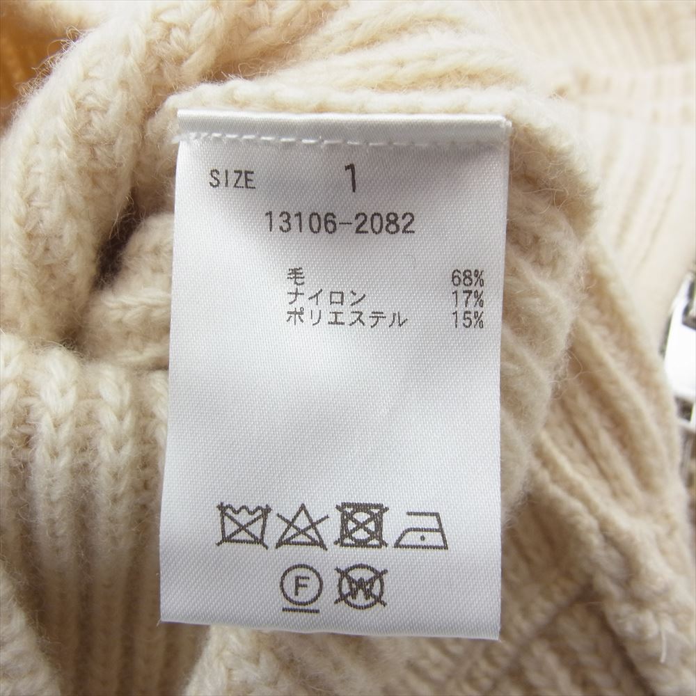 クラネ 13106-2082 ZIP COLLAR KNIT VEST ジップカラー ノースリーブ ドライバーズ ニット ベスト ホワイト系 1【中古】