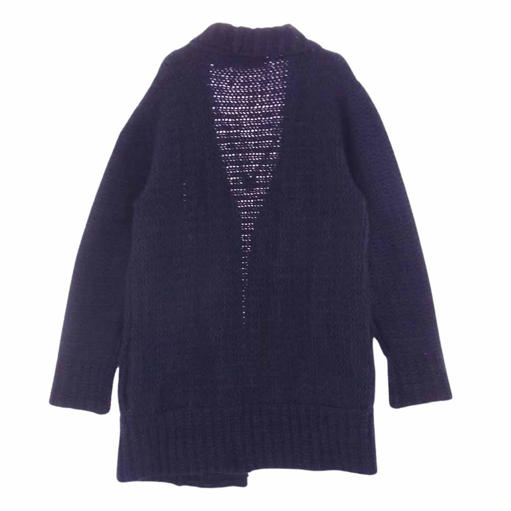 THE ELDER STATESMAN エルダー ステイツマン 2520400093 サザビータグ カシミヤ ショール カーディガン ダークネイビー系 XS【中古】