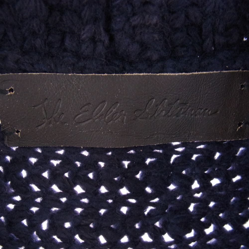 THE ELDER STATESMAN エルダー ステイツマン 2520400093 サザビータグ カシミヤ ショール カーディガン ダークネイビー系 XS【中古】