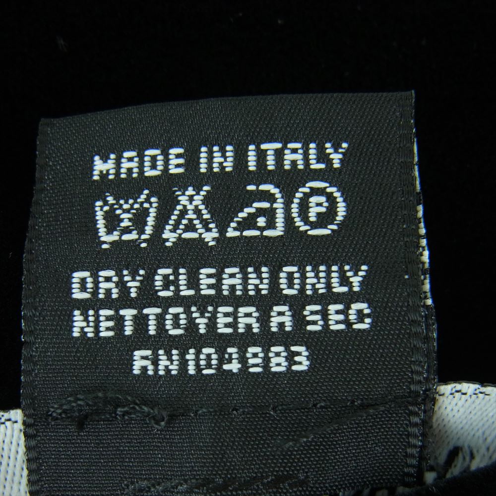 DOLCE&GABBANA ドルチェアンドガッバーナ イタリア製 シルク混 ベロア DG ハート刺繍パッチ ストール マフラー ブラック系【中古】