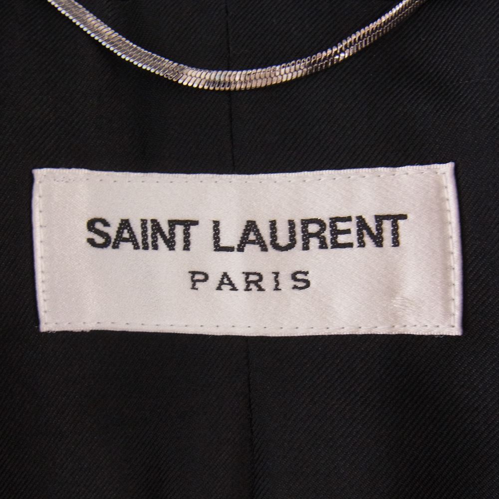 SAINT LAURENT サンローラン 392913 Y004P シルバー メタリック テーラード ショールカラー スモーキング ジャケット シルバー系 48【中古】