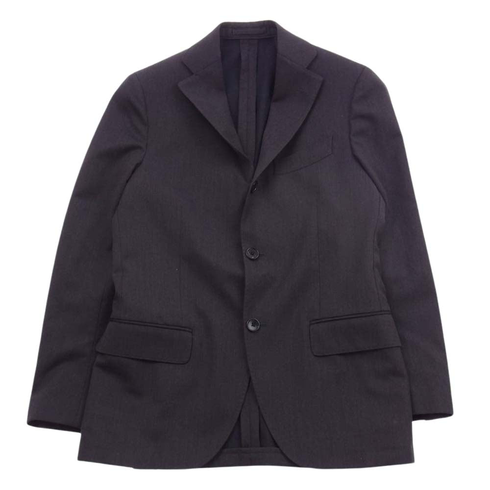 LARDINI ラルディーニ JH801AQ 3B 段返り ウール セットアップ ジャケット パンツ ブラック系 190 【中古】