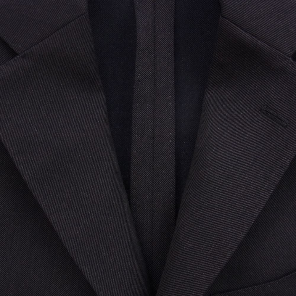 LARDINI ラルディーニ JH801AQ 3B 段返り ウール セットアップ ジャケット パンツ ブラック系 190 【中古】