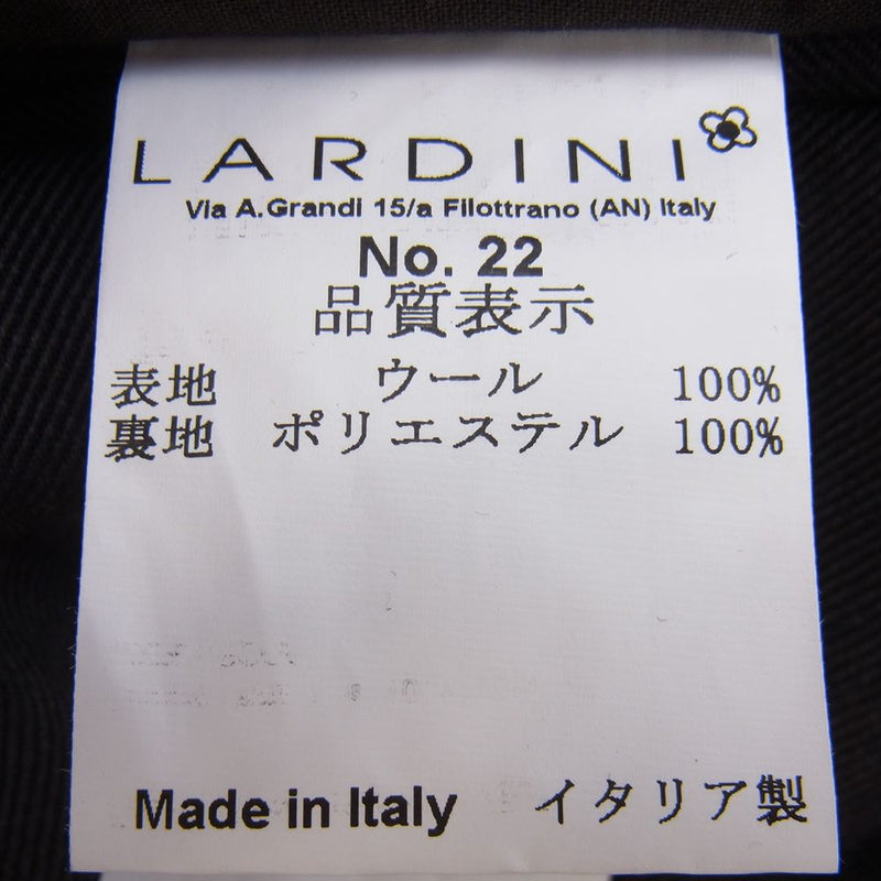 LARDINI ラルディーニ JH801AQ 3B 段返り ウール セットアップ ジャケット パンツ ブラック系 190 【中古】