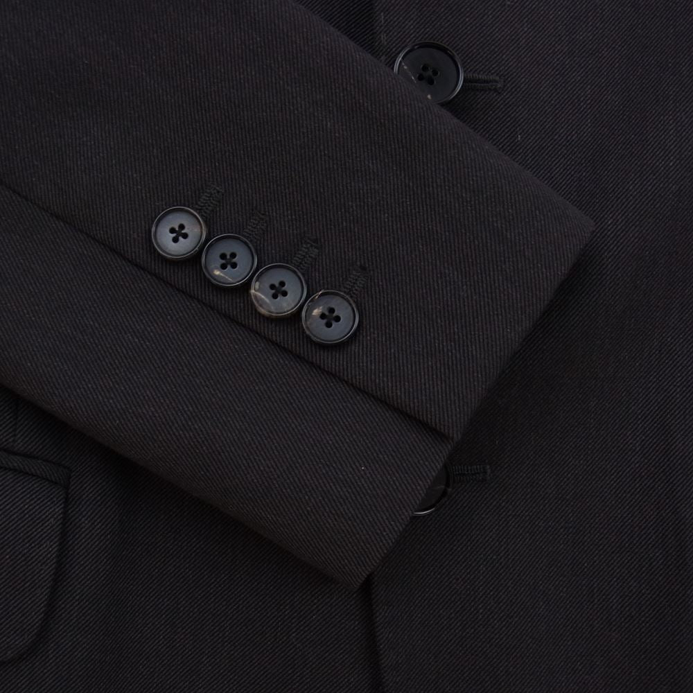 LARDINI ラルディーニ JH801AQ 3B 段返り ウール セットアップ ジャケット パンツ ブラック系 190 【中古】