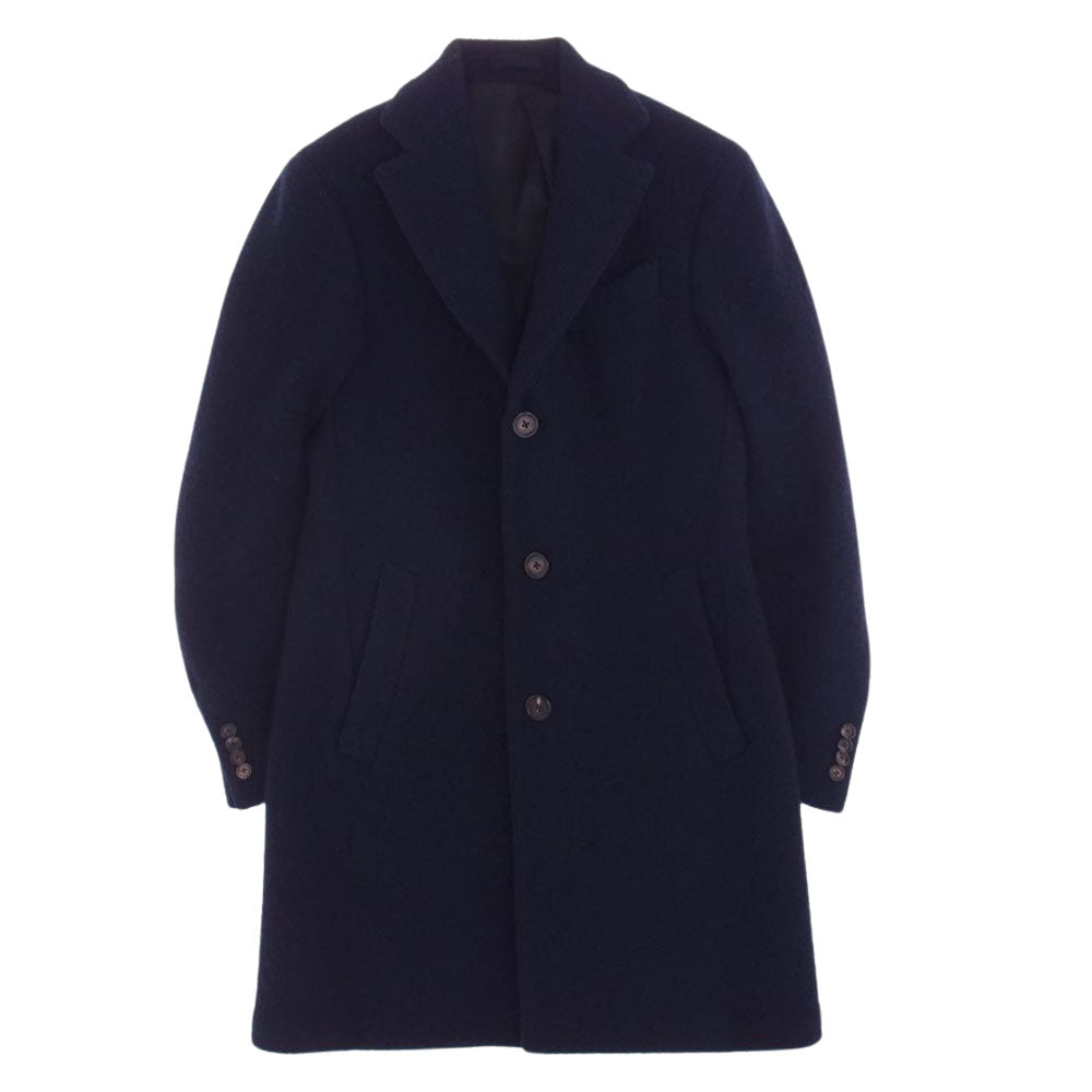 LARDINI ラルディーニ JF23177AQATC 3B 段返り ウール チェスター コート ネイビー系【中古】