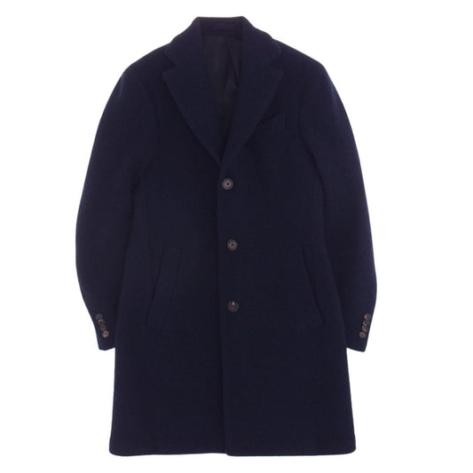 LARDINI ラルディーニ JF23177AQATC 3B 段返り ウール チェスター コート ネイビー系【中古】