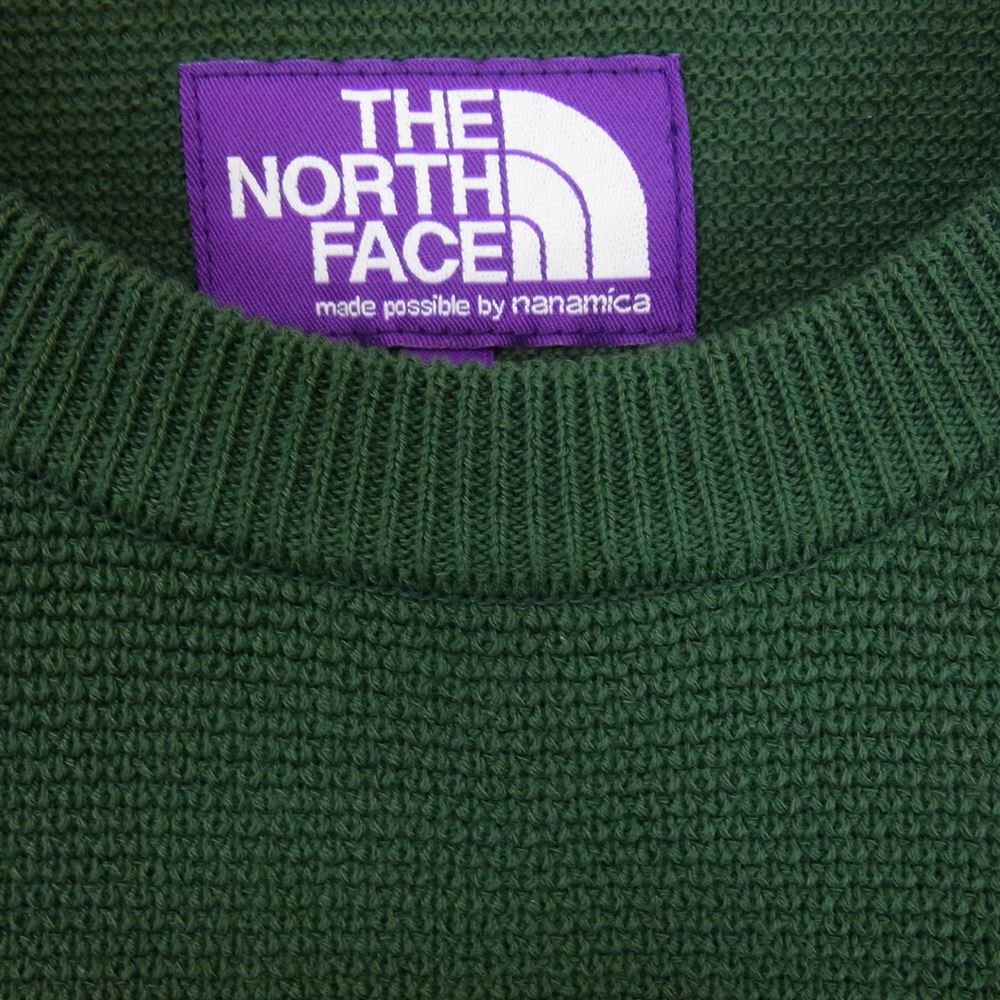 THE NORTH FACE ノースフェイス NT6100N PURPLE LABEL PACK FIELD SWEATER パック フィールド セーター グリーン系 M【中古】