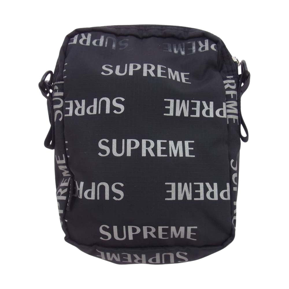 Supreme シュプリーム 16AW 3M Reflective Repeat Shoulder Bag リフレクター ロゴ柄 ショルダー バッグ ブラック系【中古】