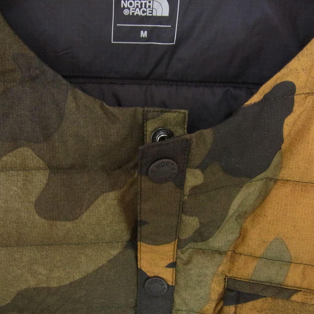 THE NORTH FACE ノースフェイス ND91963 Novelty WS Zepher Shell カモフラ インナー ダウン ジャケット カーキ系 M【中古】