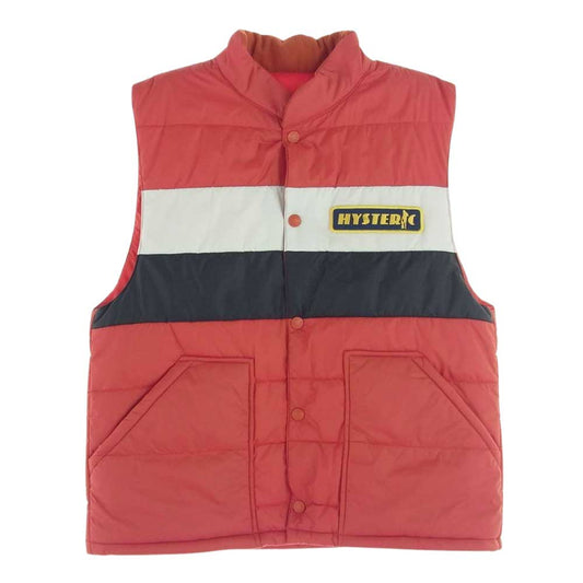HYSTERIC GLAMOUR ヒステリックグラマー 02223AV04 GOOD TIMES アップリケ レーシング ベスト レッド系 L【美品】【中古】