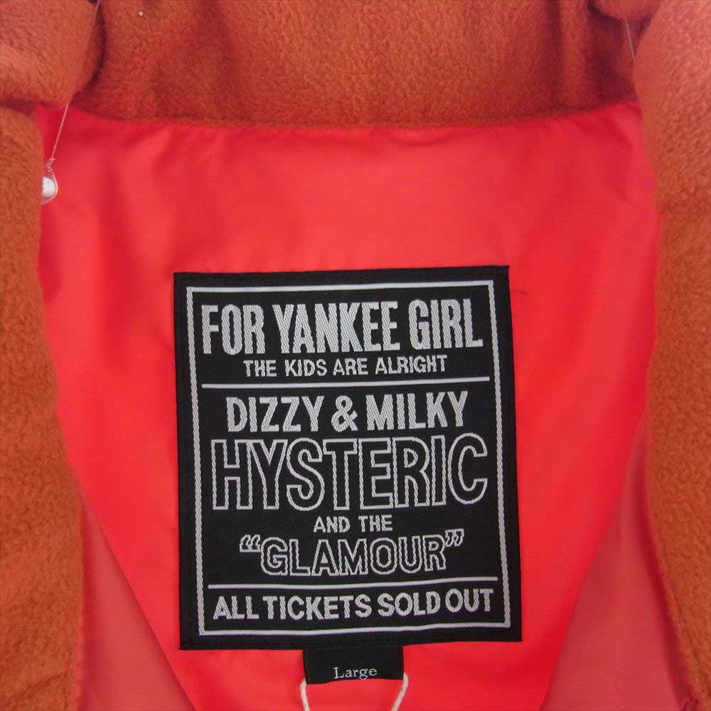 HYSTERIC GLAMOUR ヒステリックグラマー 02223AV04 GOOD TIMES アップリケ レーシング ベスト レッド系 L【美品】【中古】