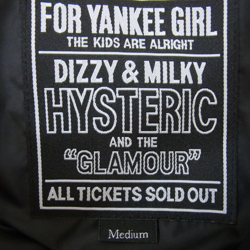 HYSTERIC GLAMOUR ヒステリックグラマー 02223AB18 HYS OVAL アップリケ スタンドカラー ジャケット ブラック系 M【美品】【中古】