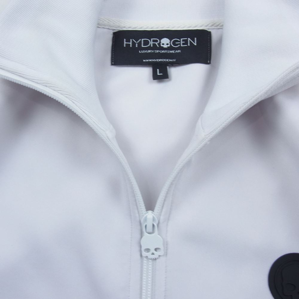 ハイドロゲン サイドライン スカルロゴパッチ トラックジャケット ジャージ  ホワイト系 L【中古】