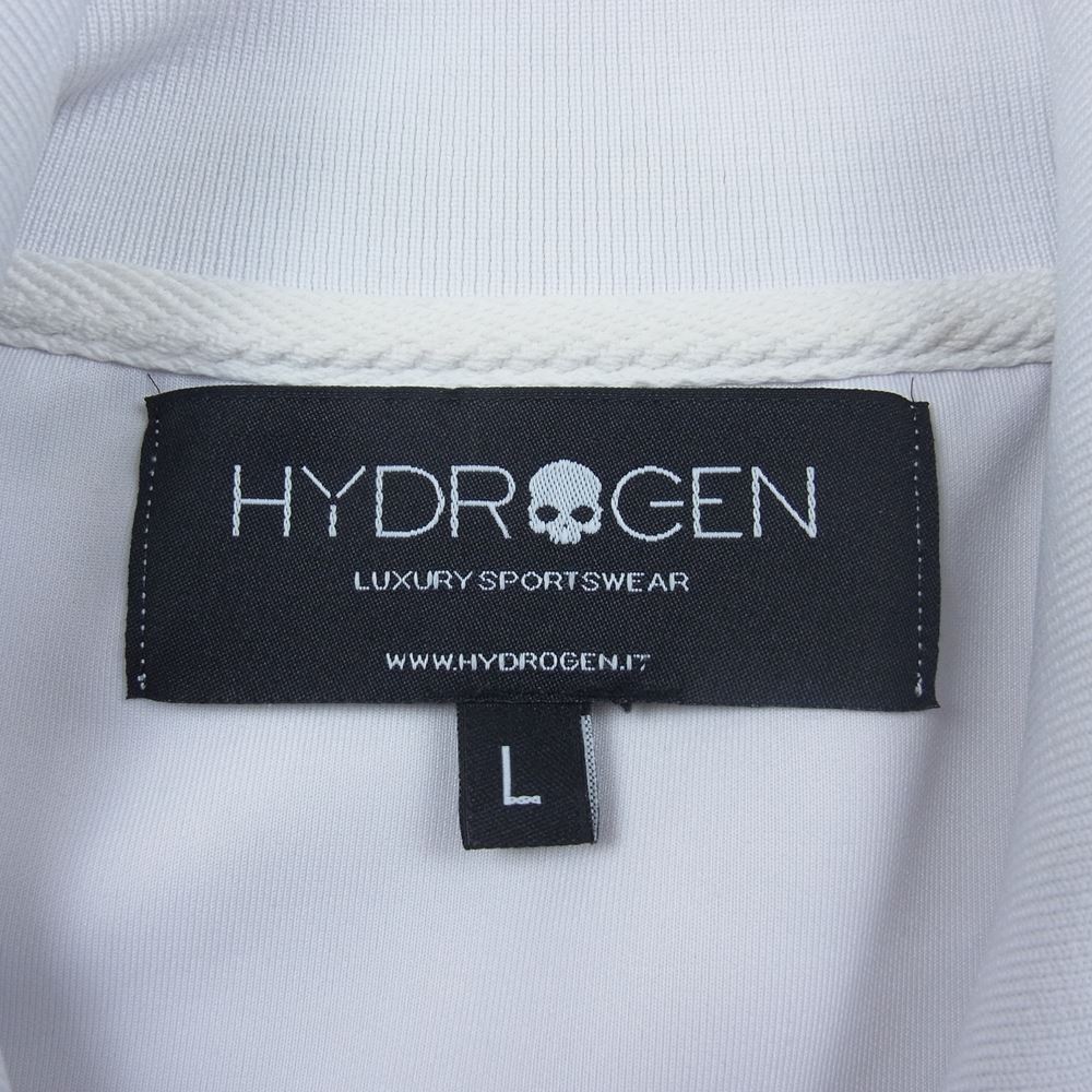 ハイドロゲン サイドライン スカルロゴパッチ トラックジャケット ジャージ  ホワイト系 L【中古】