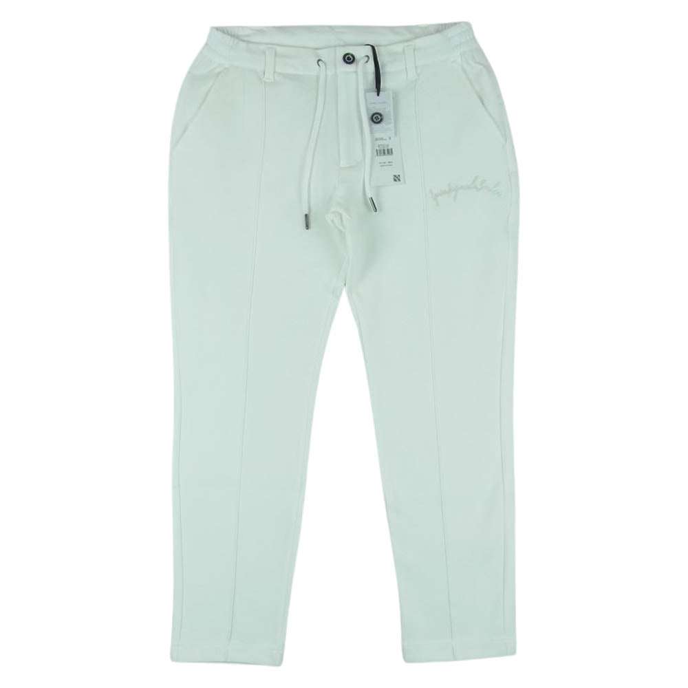 1piu1uguale3 ウノピュウノウグァーレトレ usb-22099w RELAX リラックス ポンチジャージ素材 グラデーションロゴ スウェット スラックス パンツ ホワイト系 L【美品】【中古】